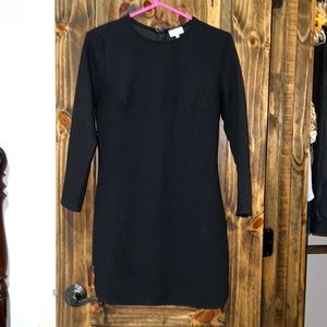 Long sleeve black mini dress